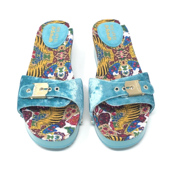 Dr. Scholl's Original Too Wooden Footbed Sandals Tiger Print Size 8M - Picture 4 of 13